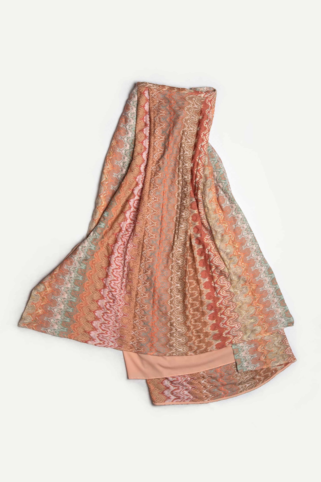 Patterned Knit Slit Skirt