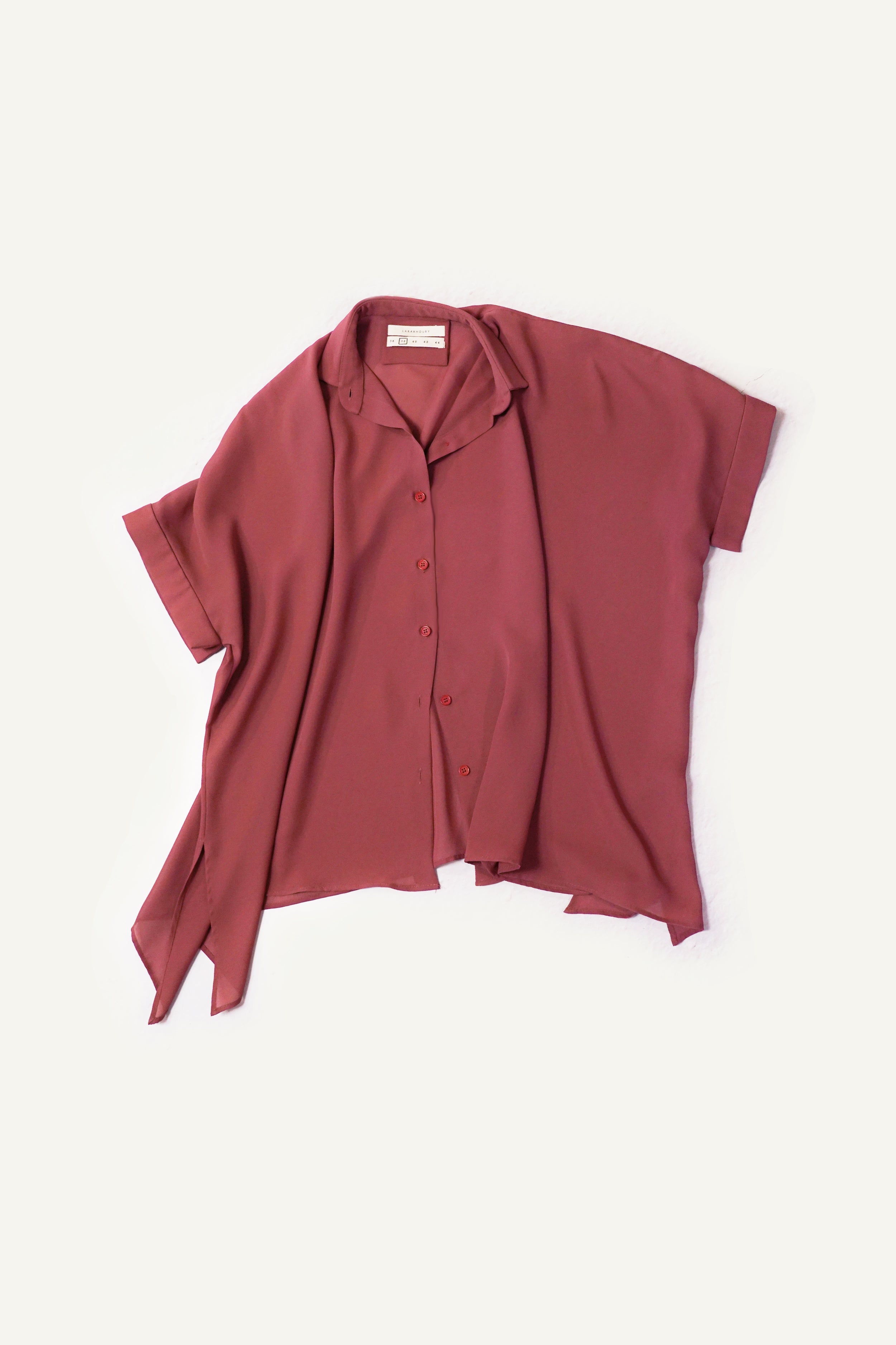 Amaranth Purple Georgette Shirt – LARAKHOURY