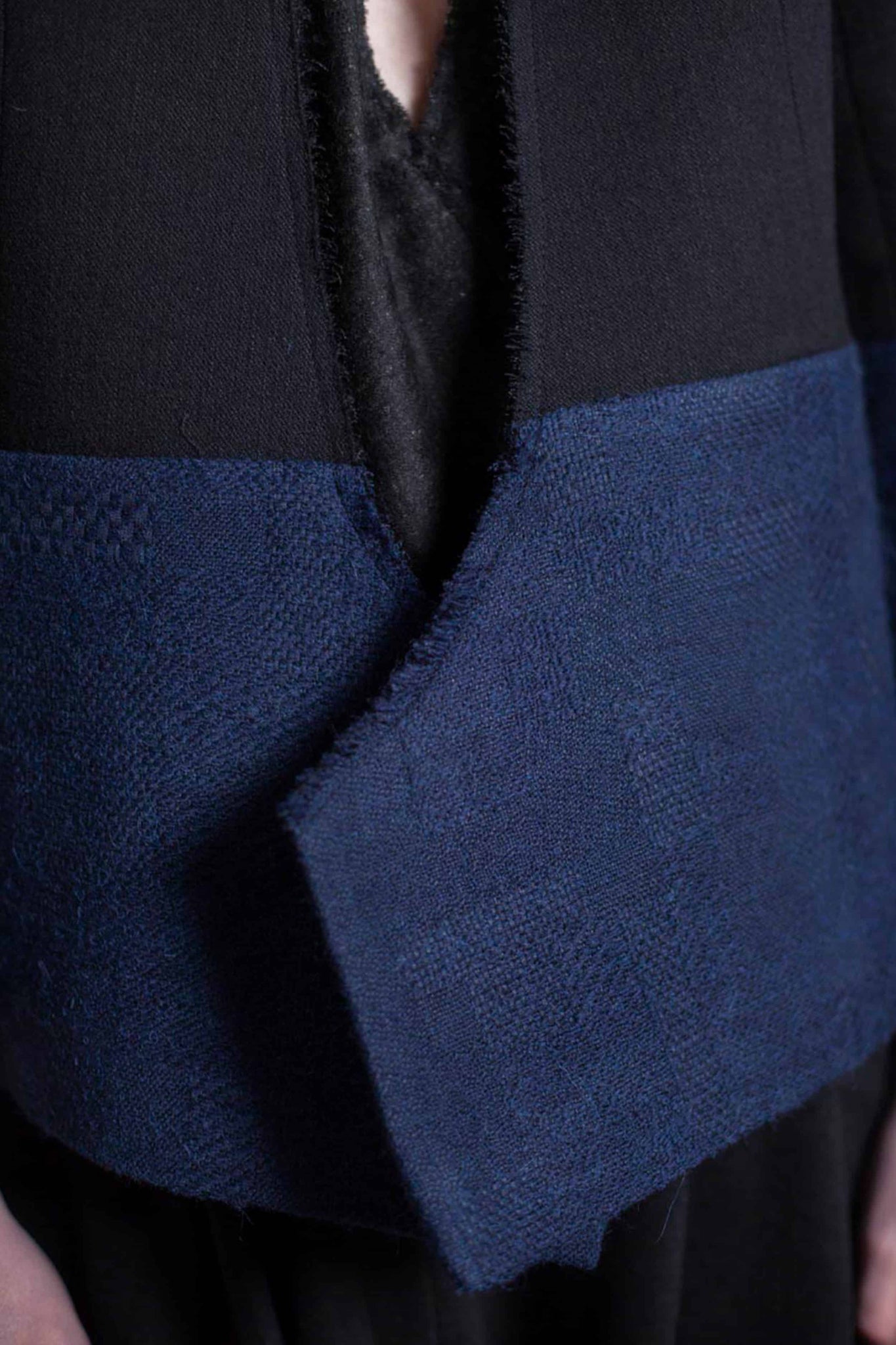 Blue & Black Gabardine Jacket