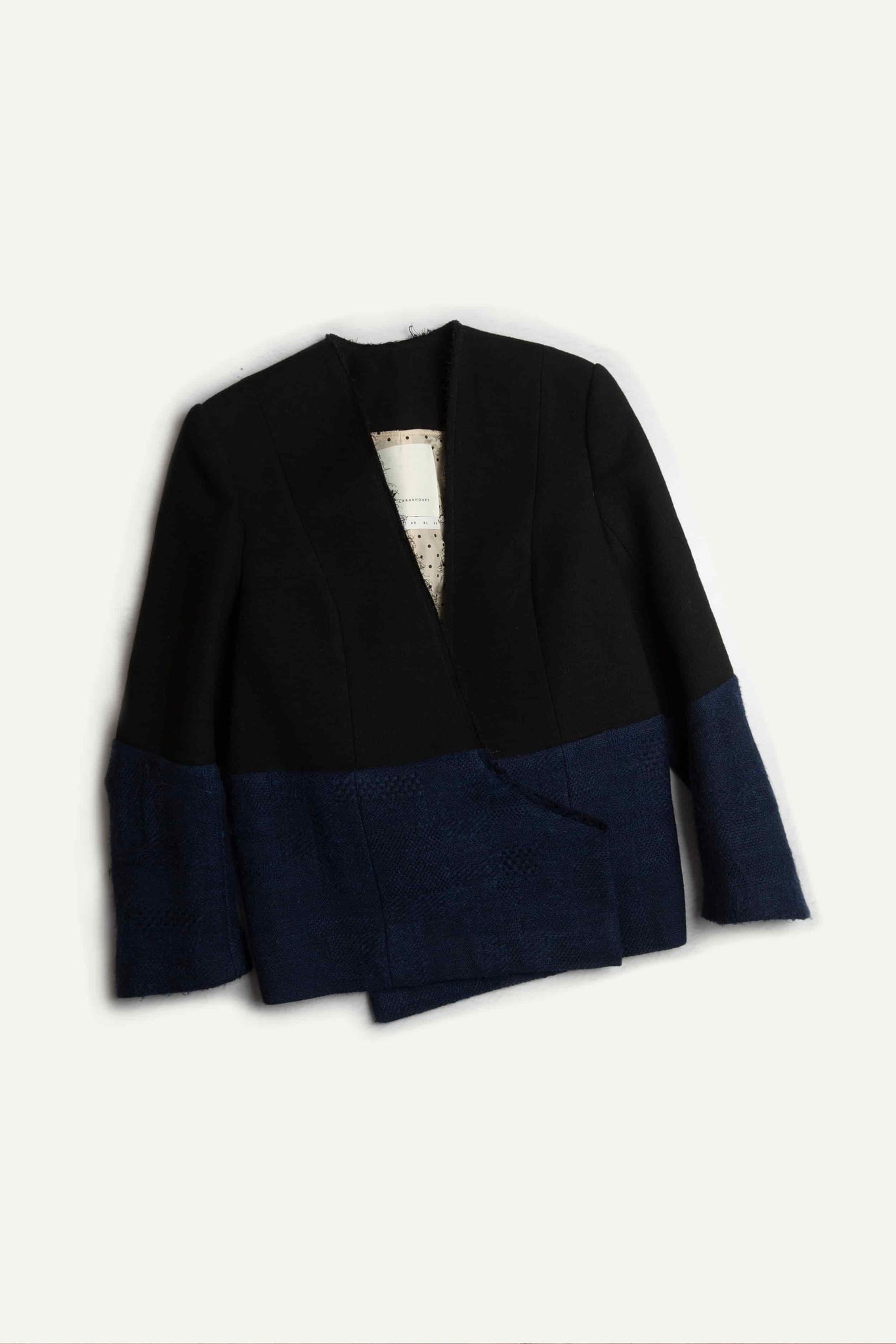 Blue & Black Gabardine Jacket