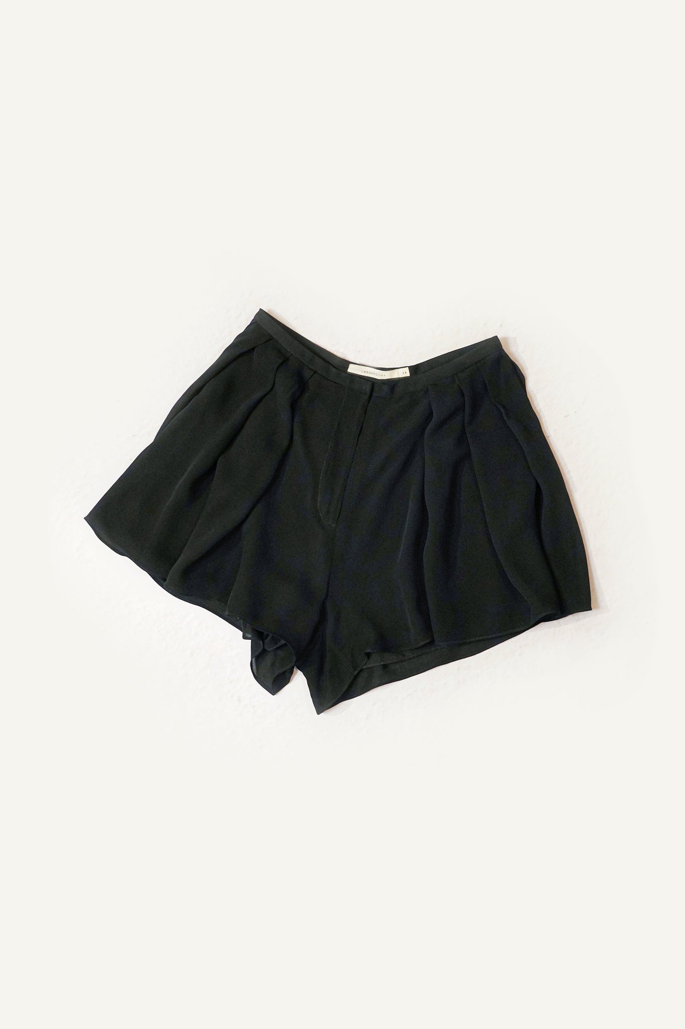 Black Crepe Shorts - LARAKHOURY