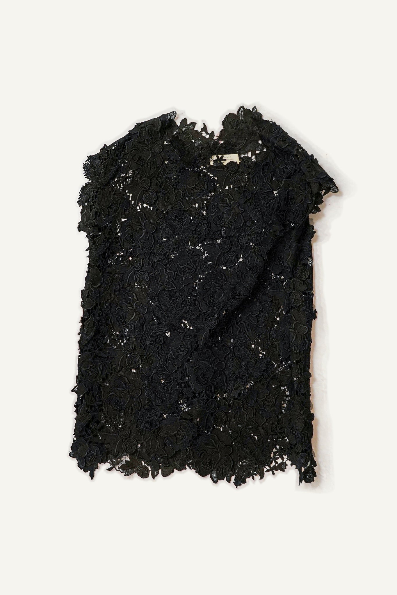Black Guipure Lace Dress - LARAKHOURY